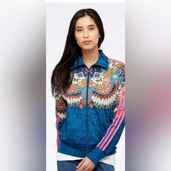 Adidas x Farm Rio NWT Women's Borbomix Multicolor Floral Track Jacket Size M - Picture 1 of 11